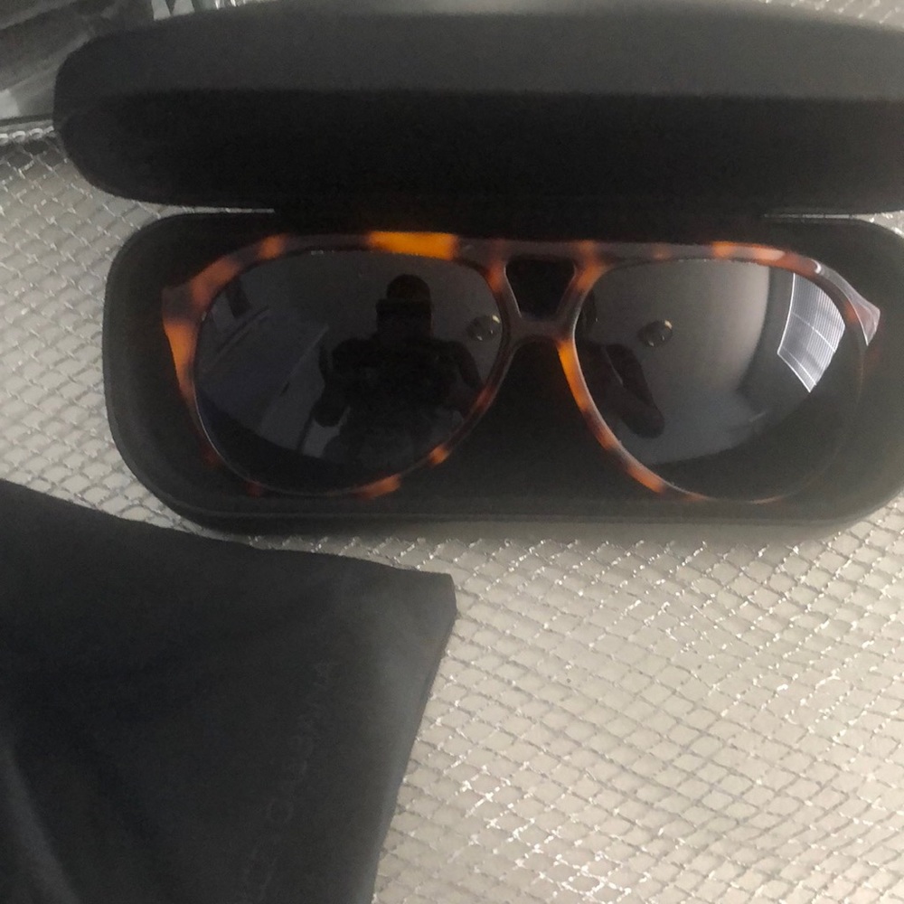Dolce and Gabbana blue and leopard sunglasses